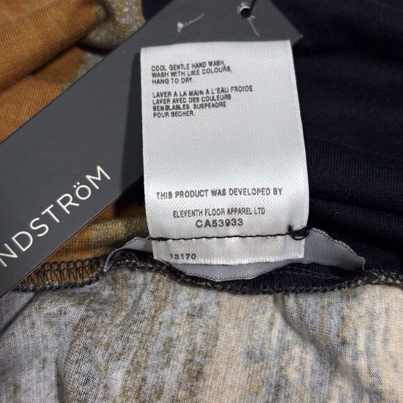 Lundstrom Handkerchief Midi Skirt Womens Size 8 Black Multicolor Boho Artsy NWT - Picture 8 of 9